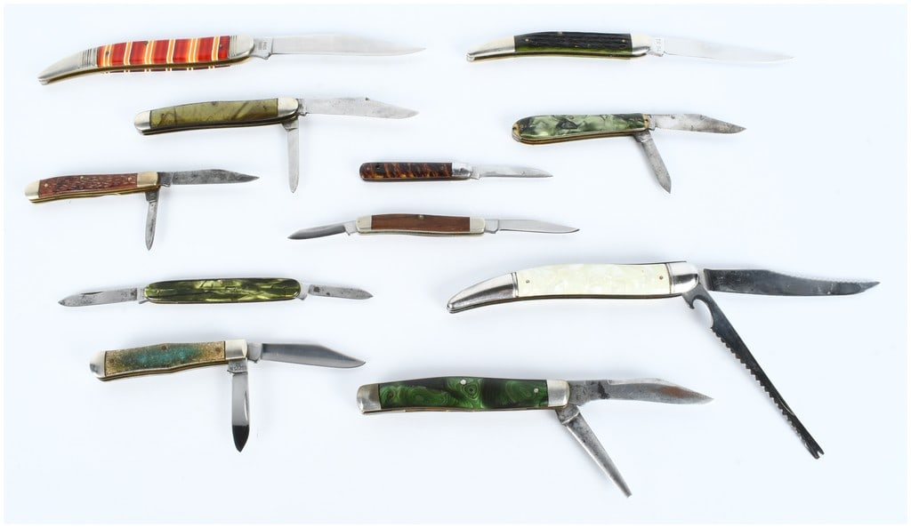 A Collection of 10 Vintage and Modern Folding Pocket Knives including Case XX Remington UMC and (1 of 20)