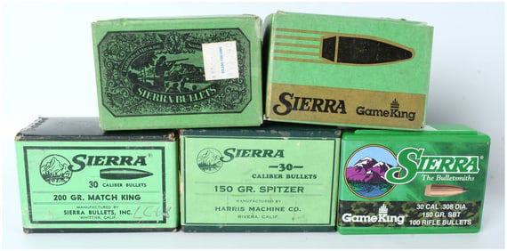 A Lot of 450 Sierra .30 Caliber Rifle Bullets (Projectiles) MatchKing and GameKing