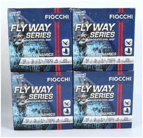 Fiocchi Flyway Series 12 Gauge 3 inch Steel Shot Ammunition Lot of 100 Rounds