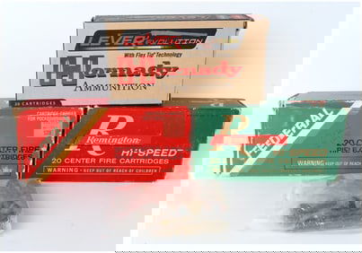 A Lot of 68 Centerfire Rifle Cartridges in .30-30 Winchester Caliber by Hornady, Federal, and