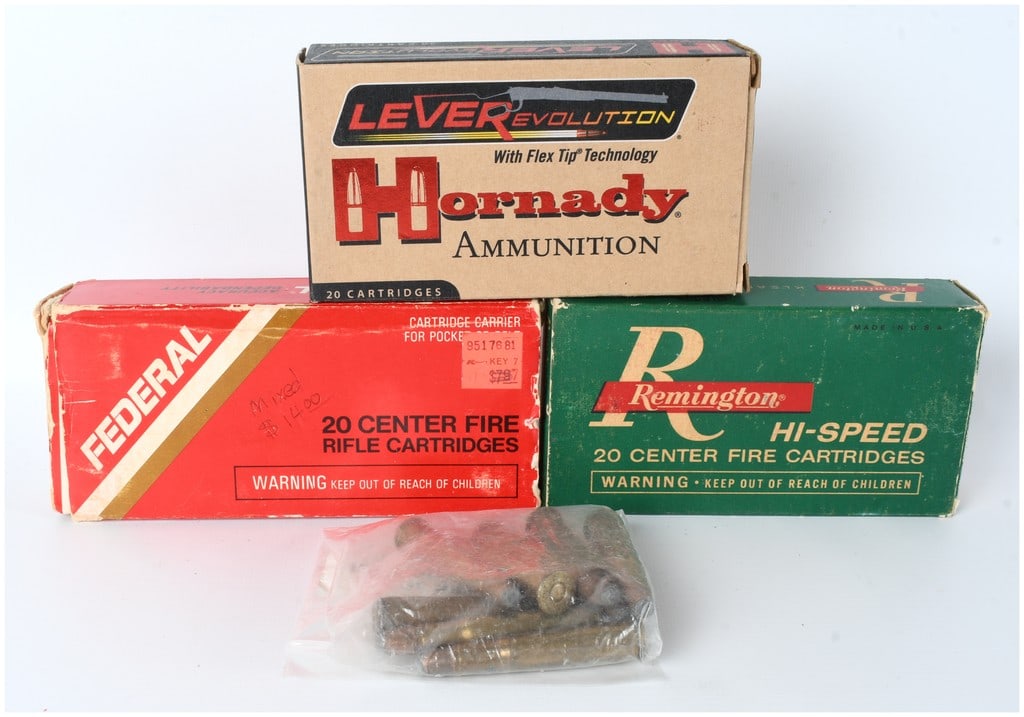A Lot of 68 Centerfire Rifle Cartridges in .30-30 Winchester Caliber by Hornady, Federal, and (1 of 4)
