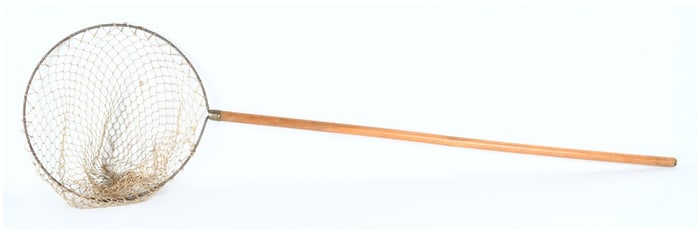 Vintage Wooden Handled Fishing Landing or Dip Net