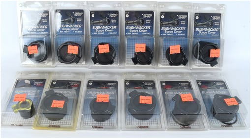 A Collection of 13 Quake Industries Bushwacker Flip Open Scope Covers NOS