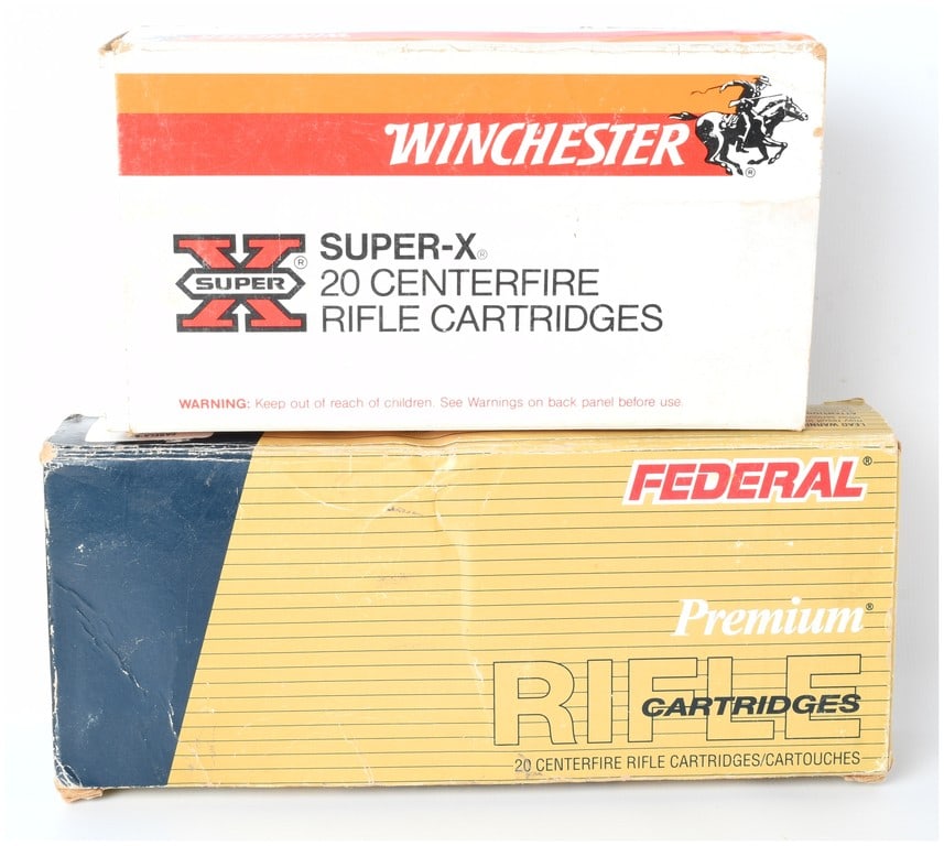 A Lot of 35 Centerfire Rifle Cartridges in .338 Winchester Magnum, Mixed Manufacturers (Winchester (1 of 3)