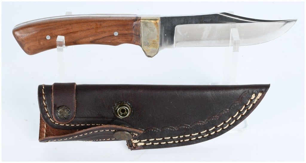 Rigid USA Fixed Blade Clip Point Hunting Knife with Leather Sheath (1 of 8)