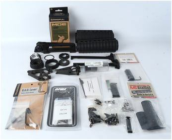 A Collection of 23 AR-15 Rifle Components and Accessories including Magpul, DPMS, and Midwest