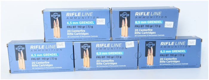 A Collection of Prvi Partizan PPU 6.5mm Grendel Rifle Ammunition
