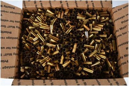 A Collection of 21 Lbs of Empty .38 SPL Brass Casings