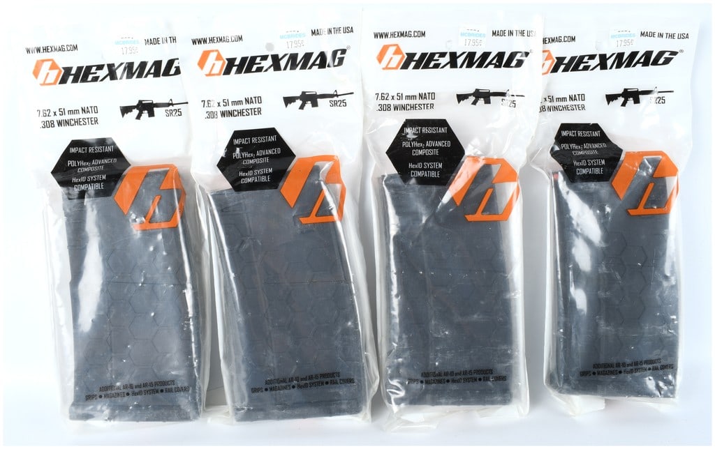 Hexmag SR25/AR-10 .308 Winchester 20-Round Magazines, Set of Four, Factory Sealed (1 of 3)