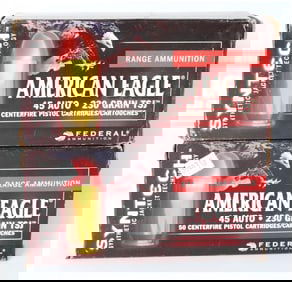 Federal American Eagle .45 AUTO 230 Grain Syntech Ammunition, 100 Rounds