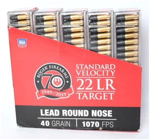 Ruger Firearms 70th Anniversary Commemorative .22 LR Ammunition Display Box 2019