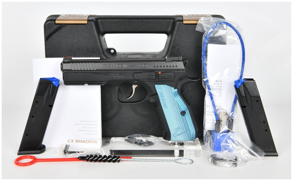 CZ Shadow 2 Semi-Automatic Pistol, 9x19mm Luger, Blue Aluminum Grips, 2019 (1 of 16)