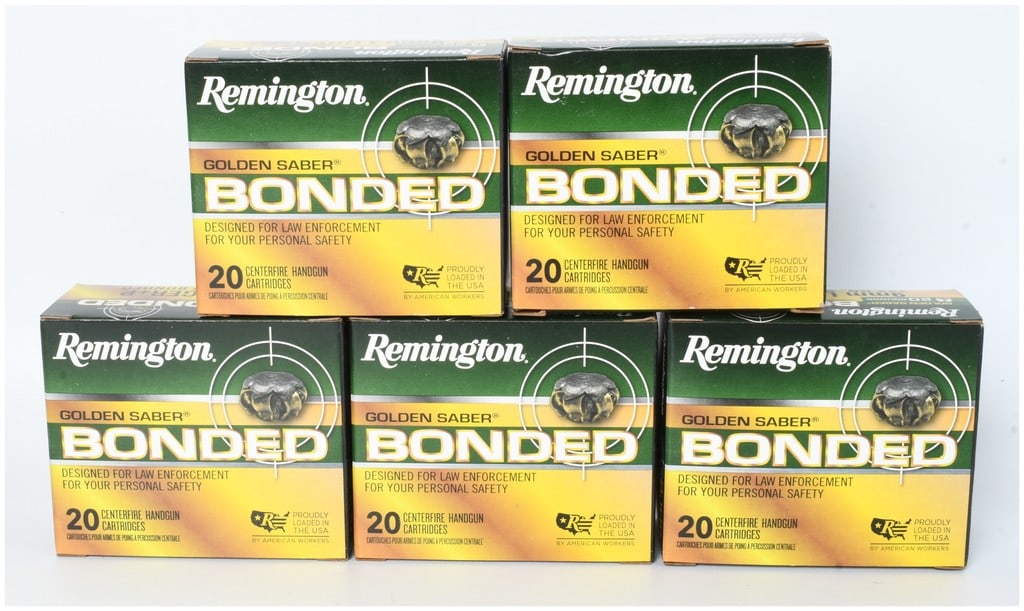 100 Rounds of Remington Golden Saber Bonded 9mm Luger +P Ammunition (1 of 3)