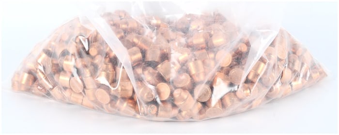 Unbranded .45 Caliber Round Nose Flat Point Plated Bullet Tips, Lot of 400, Modern