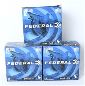 Federal 12 Gauge Game Load Shotshells Three Factory Boxes H121 8 Modern Production