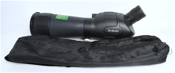Gordon 20-60x60 Angled Spotting Scope and Carrying Case, Modern Production