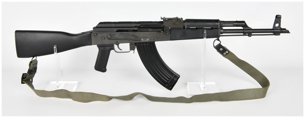 Century Arms GP1975 Sporter Semi-Automatic Rifle, 7.62x39mm, Circa 1990s: This is a semi-automatic rifle of the popular AK-pattern design, imported and assembled by Century Arms Inc. of Georgia, VT. The rifle is chambered in 7.62x39mm caliber and features a gas-operated, se