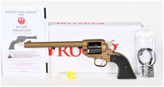 Ruger Wrangler Single-Action Revolver, Burnt Bronze Cerakote, New-in-Box, Circa 2022