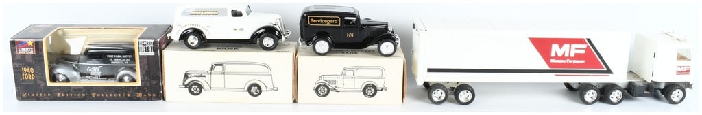 A Collection of Ertl and Liberty Classics Die-Cast Model Vehicle Banks and a Massey Ferguson (1 of 9)