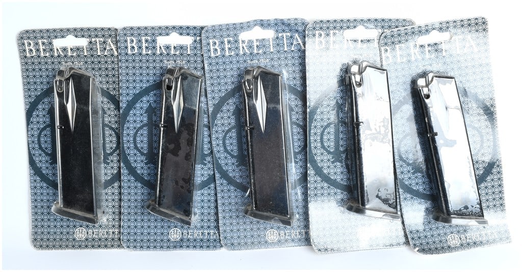Beretta PX4 Storm Factory-Sealed .40 S&W 14-Round Magazines (Lot of 5) Contemporary Production: A highly desirable lot consisting of five (5) factory-sealed Beretta magazines designed for the Beretta PX4 Storm pistol platform. These are genuine, new-old-stock accessories, packaged individually i