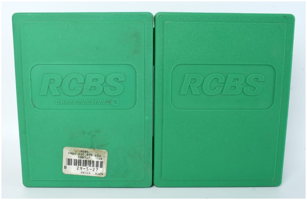 RCBS .270 Win Precision Mic and X-Sizer Die Set, Omark Industries, c. 1990s: This professional reloading lot includes two specialized tools for the .270 Winchester caliber, produced by RCBS during the Omark Industries era. The first is an RCBS Precision Mic (Model 88316), desi