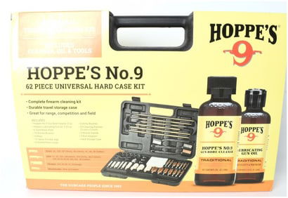 Hoppe's No. 9 Deluxe 62-Piece Universal Firearm Cleaning Kit, Model 62108, Modern