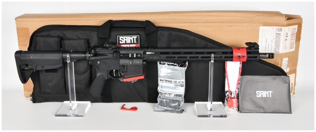 Springfield Armory SAINT Victor AR-Platform Rifle, 5.56 NATO, New-in-Box Configuration, Modern: A modern sporting rifle manufactured by Springfield Armory, Geneseo, Illinois, identified as the SAINT Victor AR-platform model. The rifle is chambered for 5.56 NATO (marked "MULTI-CALIBER") and featu