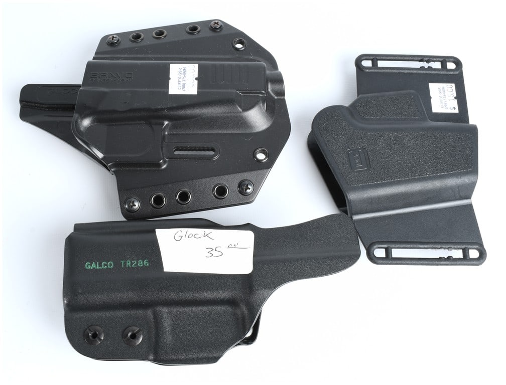 Group of Three Modern Polymer Holsters by Bravo Concealment, Galco, and Glock, Circa 2010s (1 of 4)