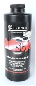 Alliant Powder Bullseye Smokeless Pistol Powder, 1 lb. Container, Circa 2000-2020