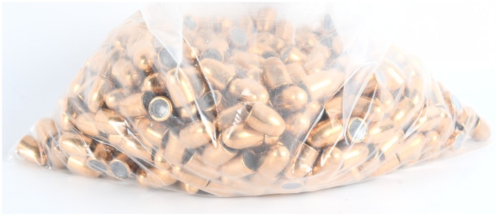 Bulk Lot of 500 .45 Caliber 230 Grain Plated Round Nose Projectiles, Modern Production (1 of 2)