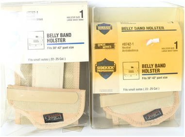 Uncle Mike's Sidekick Professional Belly Band Holsters, Lot of Two, Size 1, 1980s-1990s