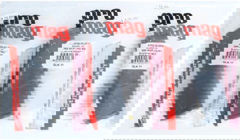 Three ProMag GLK 11 Magazines for Glock 42 .380 ACP