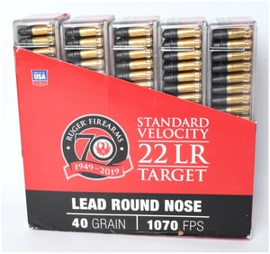 CCI Ruger 70th Anniversary Commemorative .22 LR Standard Velocity Ammunition, 2019