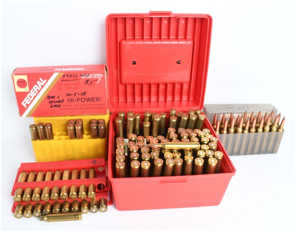 100 Rounds and 23 Empty Brass Casings of 7mm Remington Magnum Ammunition (1 of 6)