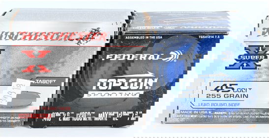 Winchester and Federal Ammunition Lot, .45 Colt and .410 Bore, 45 Total Pieces