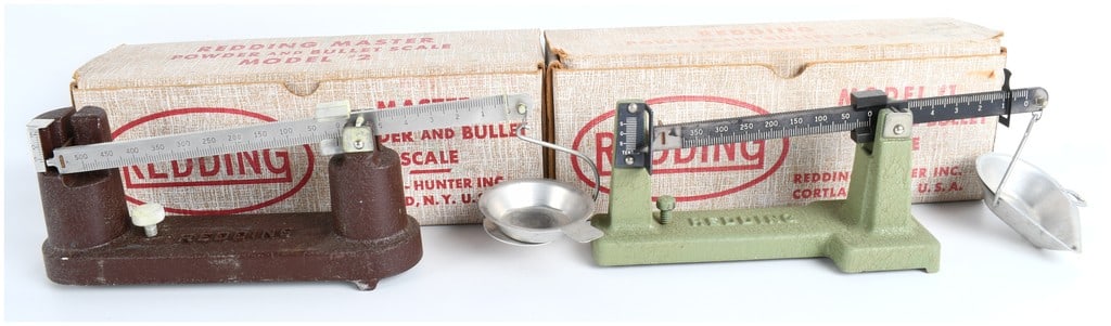 Redding Master Powder and Bullet Scales Models 1 and 2 with Original Boxes Vintage Reloading Tools (1 of 5)