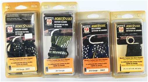 A Group of 4 Hoppe's 9 BoreSnake Gun Bore Cleaners