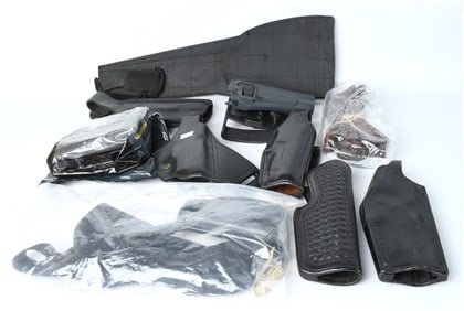 Mixed Lot of Ten Tactical and Duty Holsters and Gear Components, Late 20th to Early 21st Century