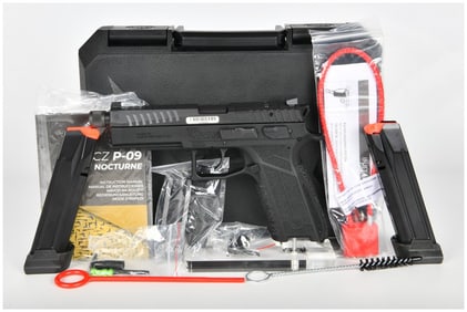 CZ P-09 F Nocturne Semi-Automatic Pistol, 9x19mm, Optics-Ready with Threaded Barrel, c. 2024