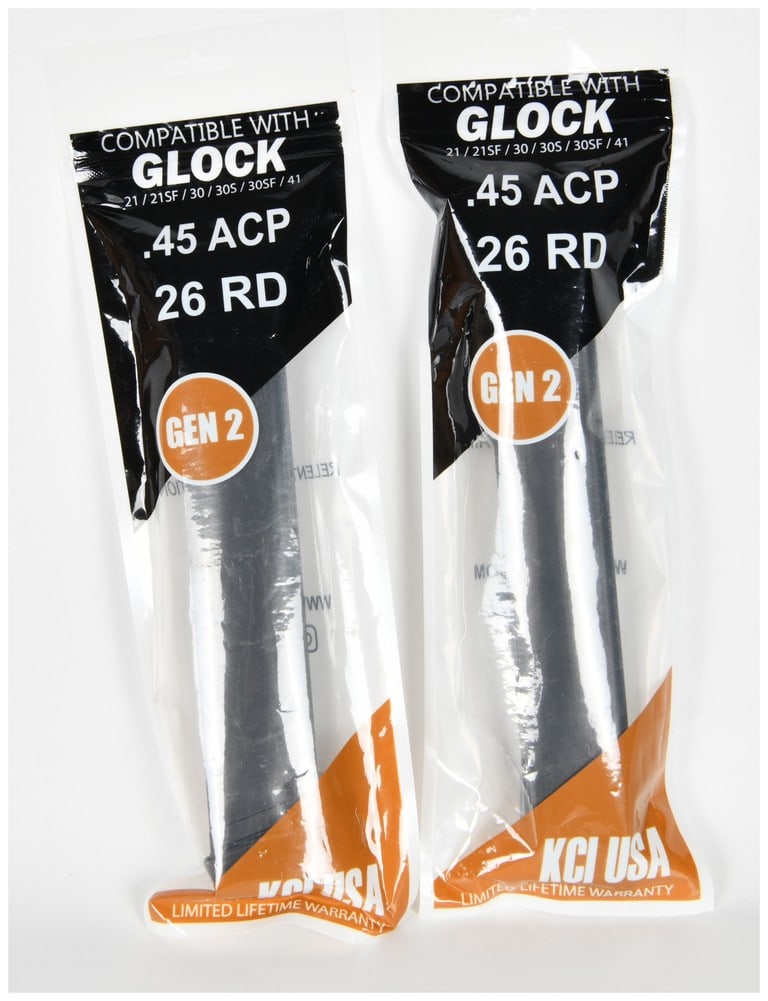 A Pair of KCI USA Gen 2 26-Round Magazines for Glock .45 ACP (1 of 5)