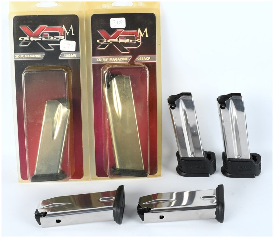 Springfield Armory XD(M) Pistol Magazine Lot Six Total .40 S&W and .45 ACP Calibers (1 of 4)