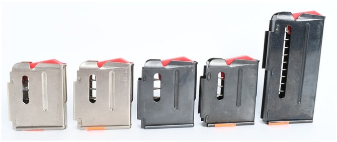 Five Savage Arms 93 Series .22 WMR and .17 HMR Magazines