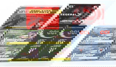 Remington, CCI, Federal, and Geco .22 LR Rimfire Ammunition Collection, 390 Rounds, Late 20th/Early