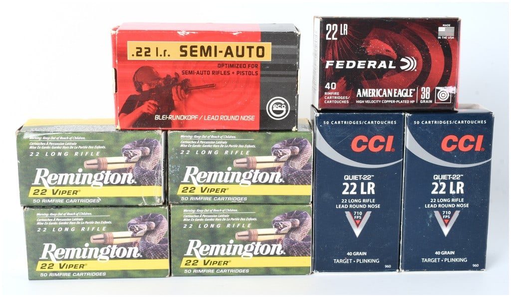 Remington, CCI, Federal, and Geco .22 LR Rimfire Ammunition Collection, 390 Rounds, Late 20th/Early (1 of 3)