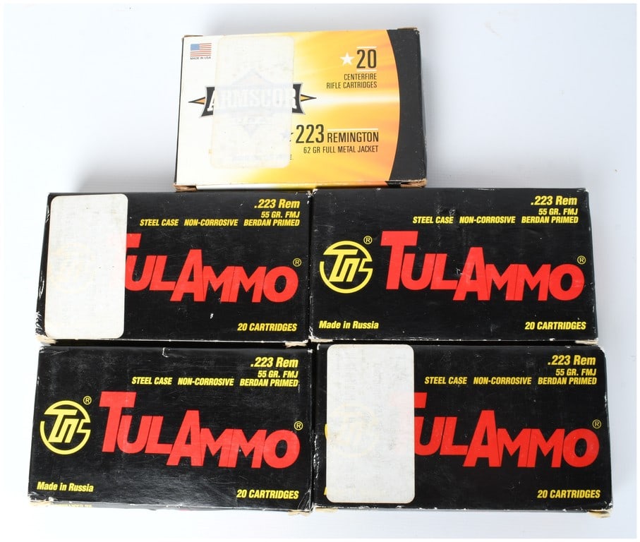 Tulammo and Armscor .223 Remington Ammunition Lot 100 Rounds Mixed Loads Circa 2000s (1 of 4)