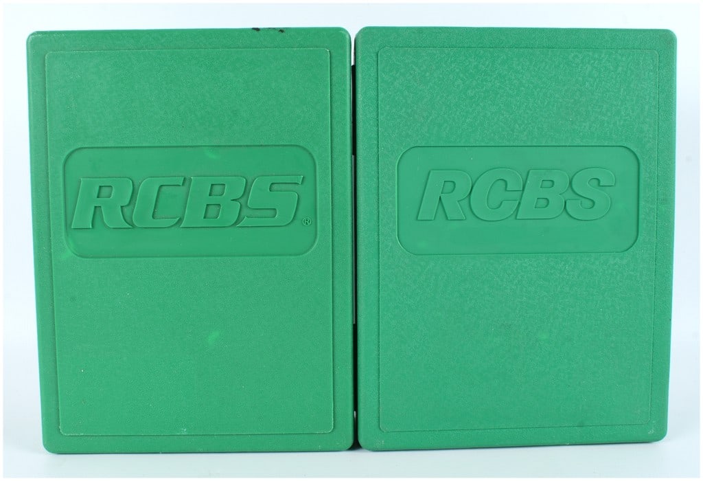 RCBS .243 Winchester Reloading Die Collection, Full Length and Neck Sizer Sets, Late 20th Century: This lot features a professional-grade reloading assembly for the .243 Winchester caliber, manufactured by RCBS, a leader in precision handloading equipment. The collection is comprised of two separat