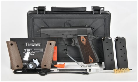 Tisas 1911 A1 Tank Commander Semi-Automatic Pistol, .45 ACP, Brand New with Case and Two Magazines,