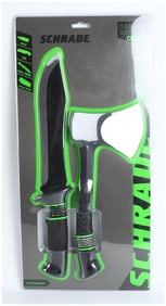 A Schrade Hatchet and Machete Combo Set