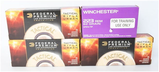 80 Rounds of Federal Premium Law Enforcement Tactical TRU and Winchester .223 Remington Ammunition