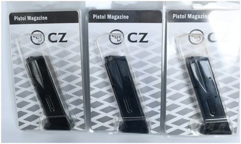 Three CZ 75 Compact 9mm 10-Round Magazines